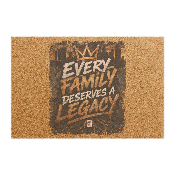 Doormat — "Every Family Deserves a Legacy" Coir Welcome Mat