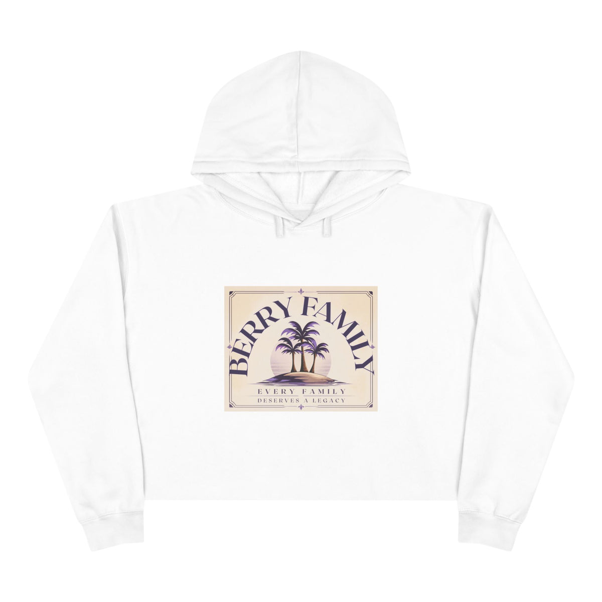 Berry Family Crop Hoodie — Vintage Palm Beach Logo Cropped Hoodie