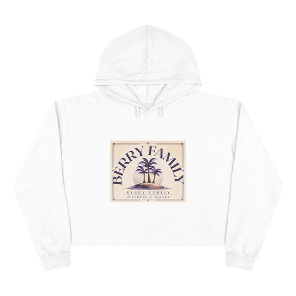Berry Family Crop Hoodie — Vintage Palm Beach Logo Cropped Hoodie