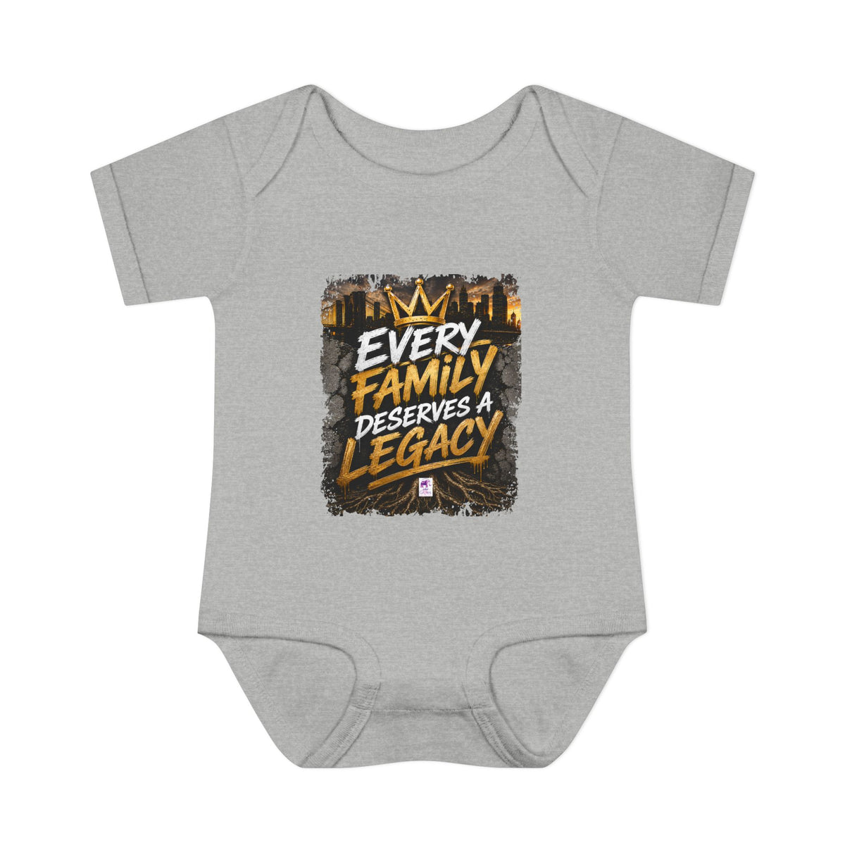 Baby Bodysuit — “Every Family Deserves a Legacy” Graphic Infant Onesie