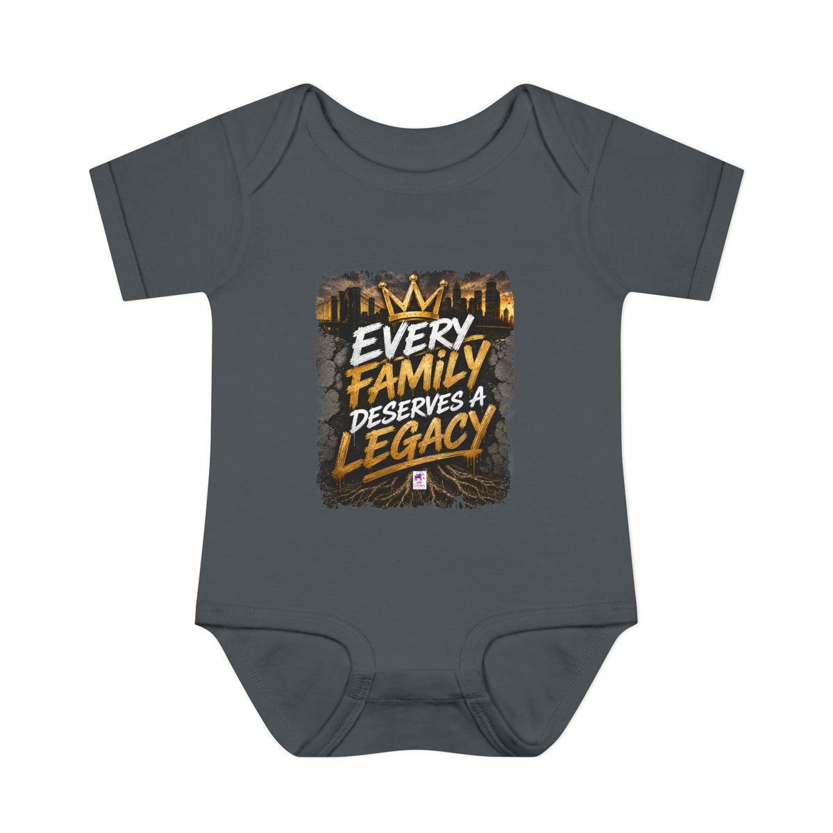 Baby Bodysuit — “Every Family Deserves a Legacy” Graphic Infant Onesie