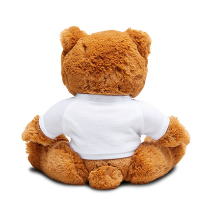 Plush Teddy Bear with Bow Tie — 'Every Family Moment' Graphic Tee