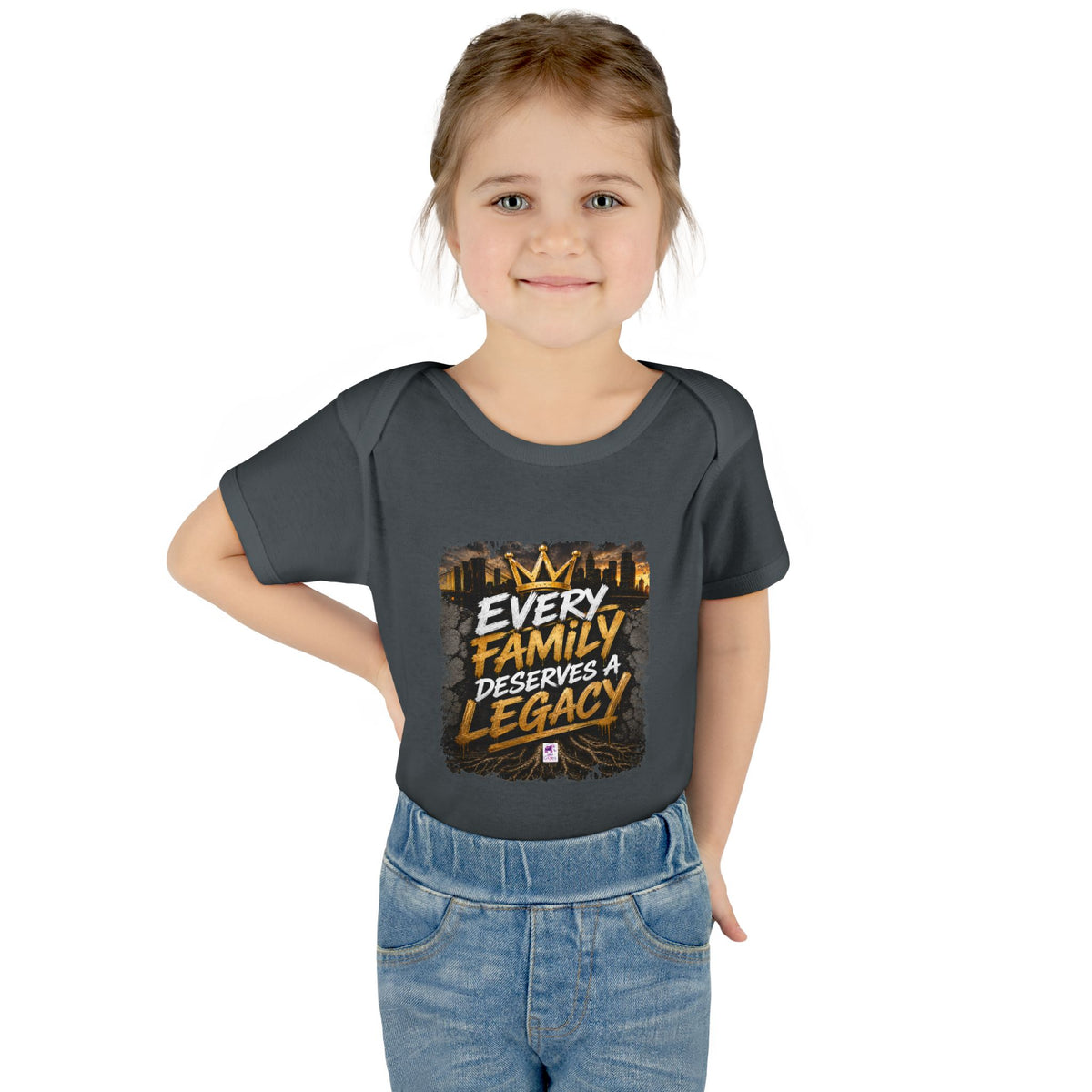 Baby Bodysuit — “Every Family Deserves a Legacy” Graphic Infant Onesie