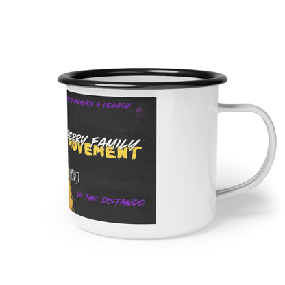 Enamel Camp Cup — 'MBA Gives' Empowerment Graphic Camper Mug