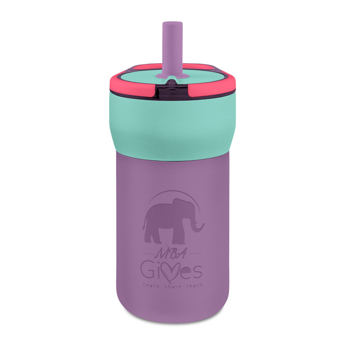 Kids 12oz Leakproof Straw Tumbler — Engravable Insulated Sippy Cup