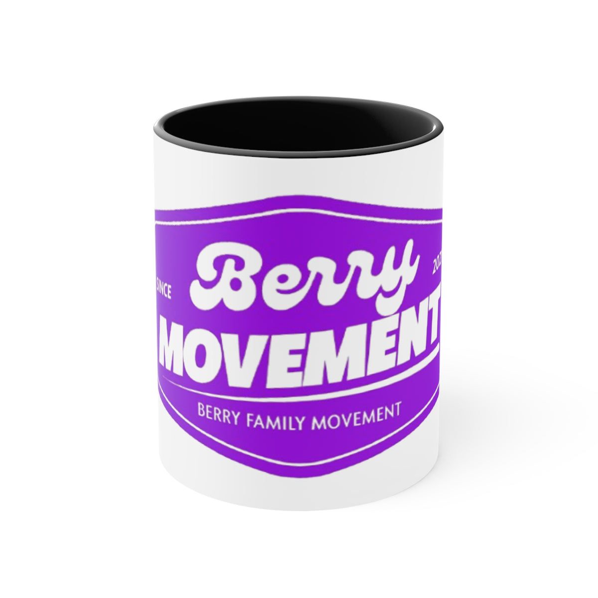 Berry Movement Accent Mug — Pink Interior Coffee Cup, Berry Family Movement Design