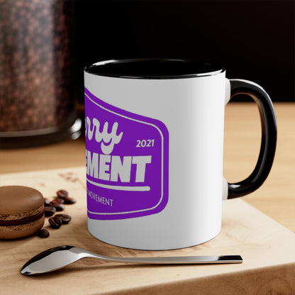 Berry Movement Accent Mug — Pink Interior Coffee Cup, Berry Family Movement Design