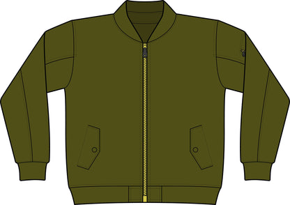 Bomber Jacket — Retro 'Berry' Logo Zip-Up