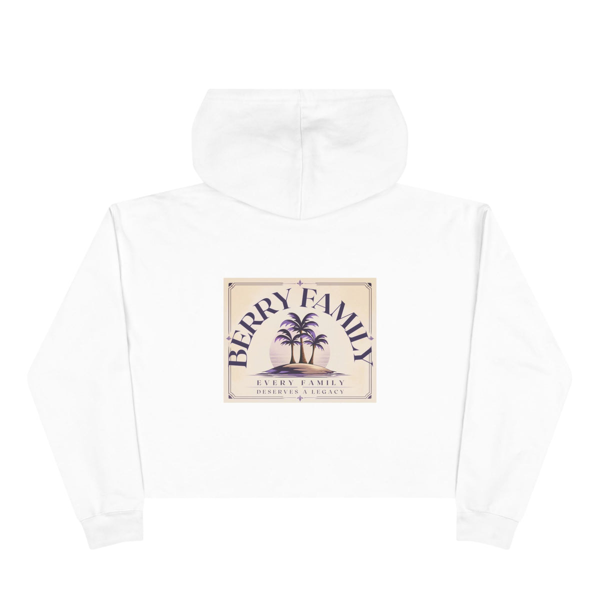 Berry Family Crop Hoodie — Vintage Palm Beach Logo Cropped Hoodie