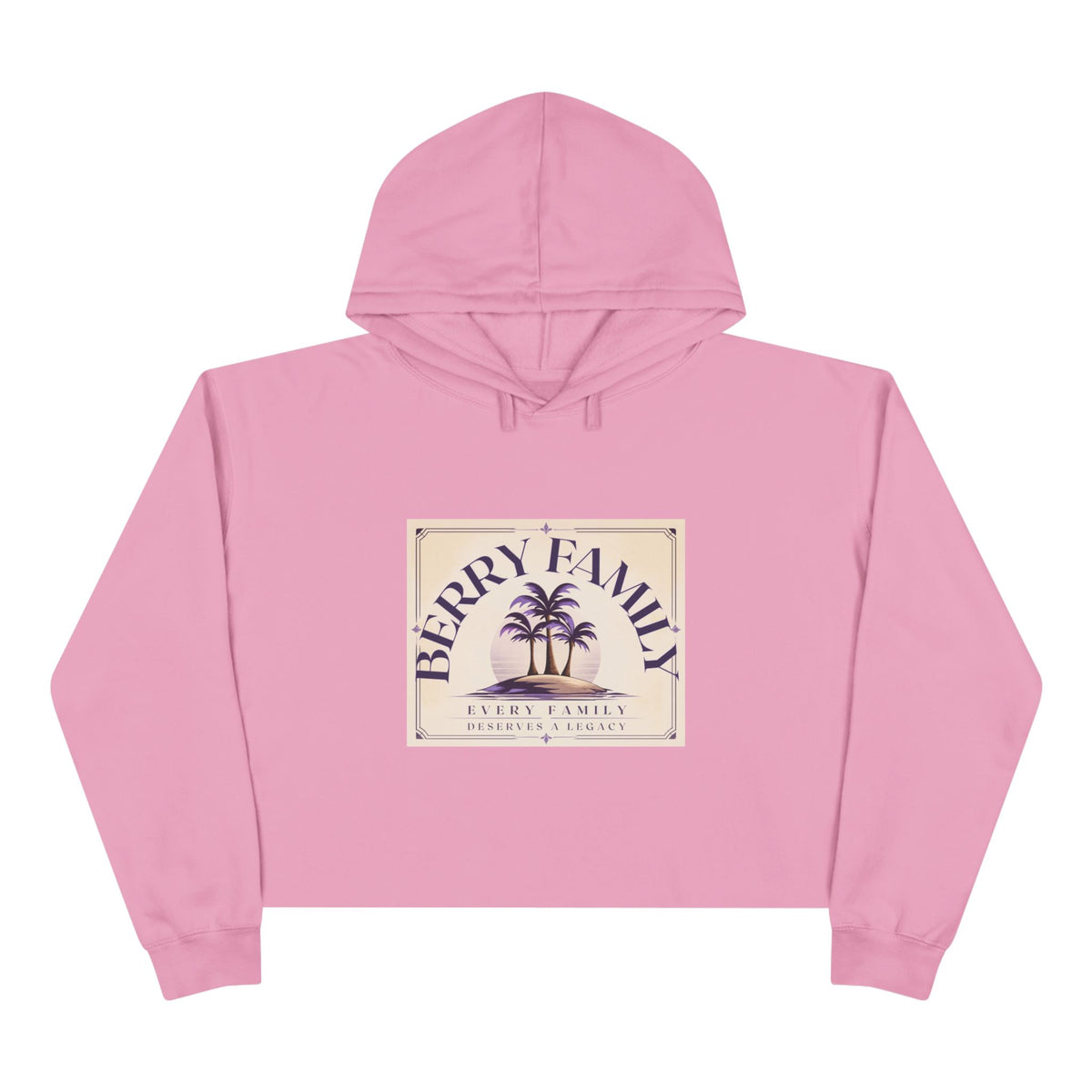 Berry Family Crop Hoodie — Vintage Palm Beach Logo Cropped Hoodie