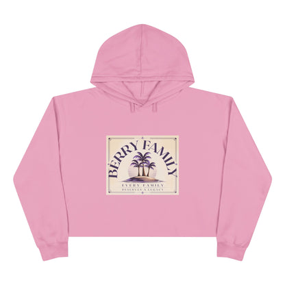 Berry Family Crop Hoodie — Vintage Palm Beach Logo Cropped Hoodie