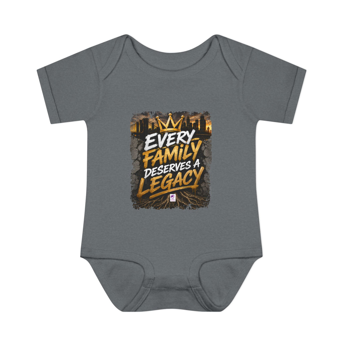 Baby Bodysuit — “Every Family Deserves a Legacy” Graphic Infant Onesie