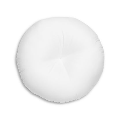 Round Tufted Floor Pillow — "Berry Family Movement" Patriotic American Flag Accent