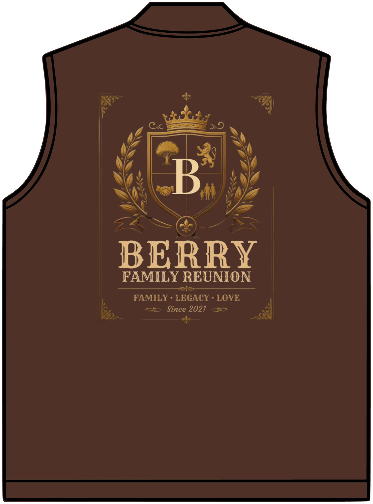 Brown Canvas Work Vest with 'Get Up Movement' Patch — Durable Utility Vest
