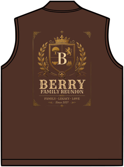 Brown Canvas Work Vest with 'Get Up Movement' Patch — Durable Utility Vest