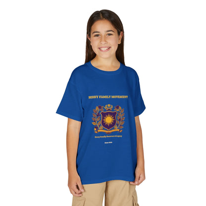 Youth Crest T‑Shirt — "Every Family Membership" Gold & Purple Emblem