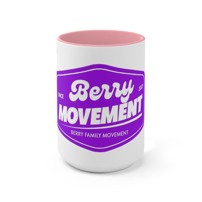 Berry Movement Accent Mug — Pink Interior Coffee Cup, Berry Family Movement Design