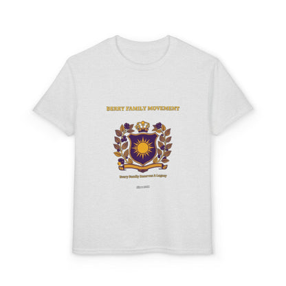 Youth Crest T‑Shirt — "Every Family Membership" Gold & Purple Emblem