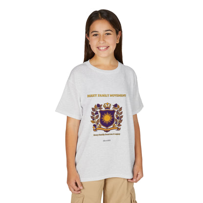Youth Crest T‑Shirt — "Every Family Membership" Gold & Purple Emblem