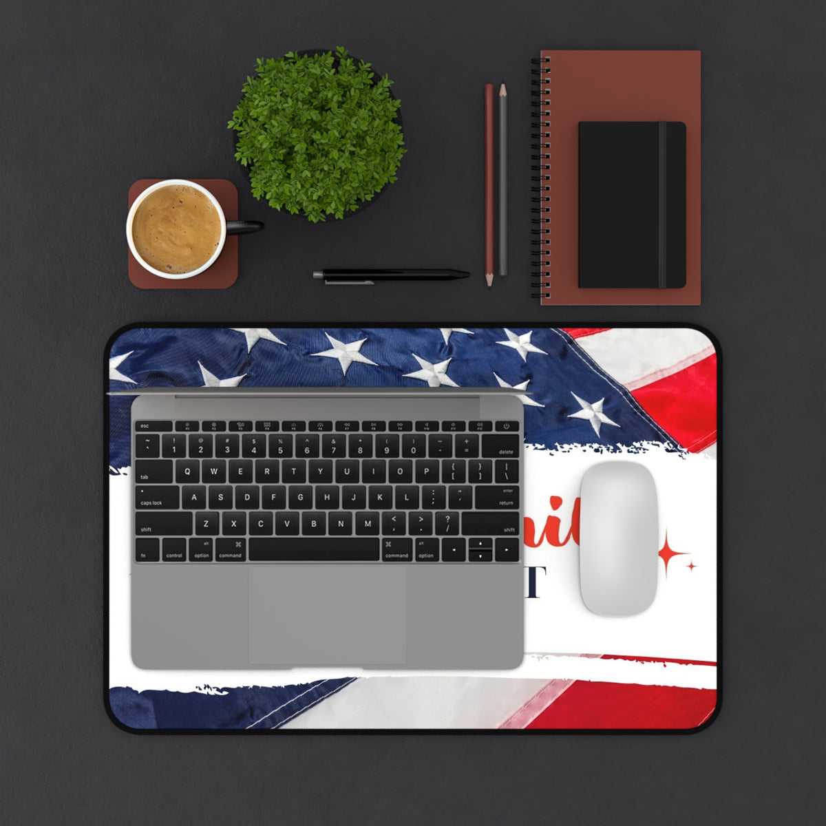 Desk Mat - 'Berry Family Movement' Patriotic American Flag Desk Mat
