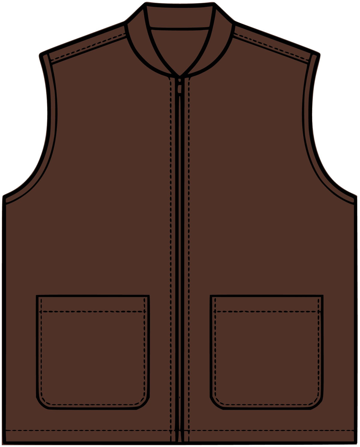Brown Canvas Work Vest with 'Get Up Movement' Patch — Durable Utility Vest