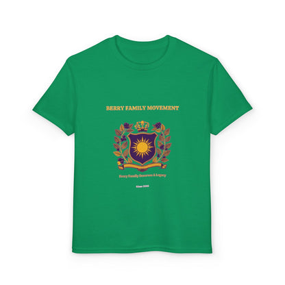 Youth Crest T‑Shirt — "Every Family Membership" Gold & Purple Emblem