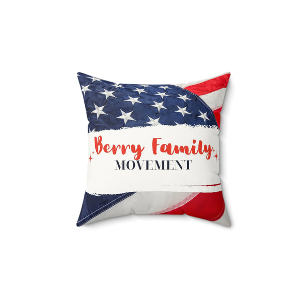 Berry Family Movement Patriotic Throw Pillow