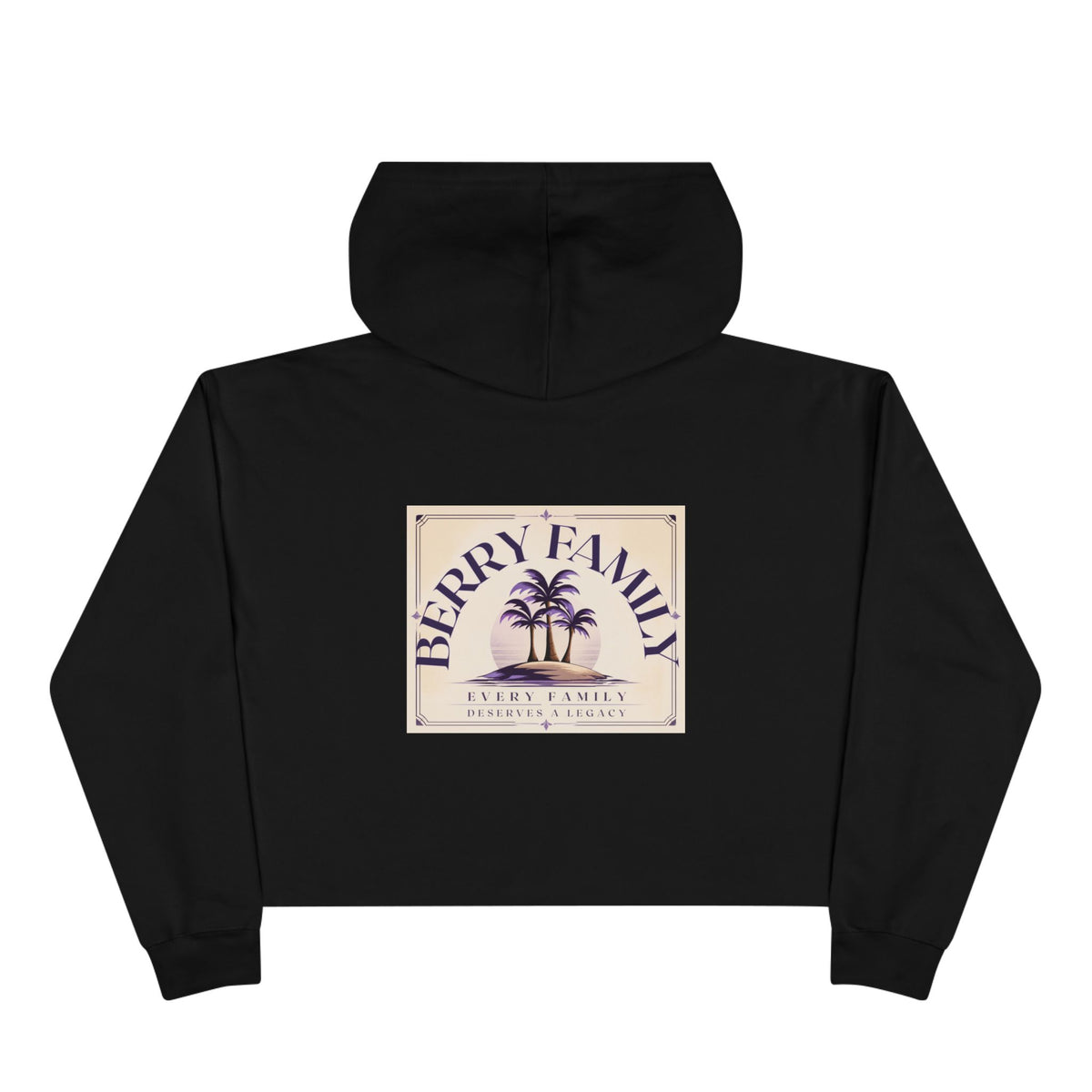 Berry Family Crop Hoodie — Vintage Palm Beach Logo Cropped Hoodie