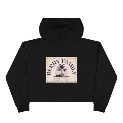 Berry Family Crop Hoodie — Vintage Palm Beach Logo Cropped Hoodie