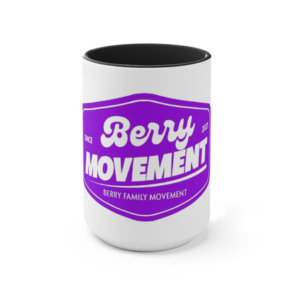 Berry Movement Accent Mug — Pink Interior Coffee Cup, Berry Family Movement Design