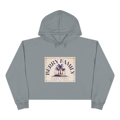 Berry Family Crop Hoodie — Vintage Palm Beach Logo Cropped Hoodie