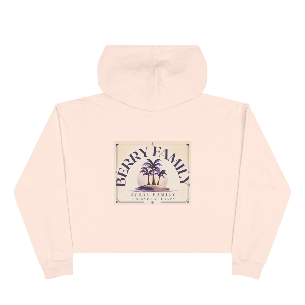 Berry Family Crop Hoodie — Vintage Palm Beach Logo Cropped Hoodie