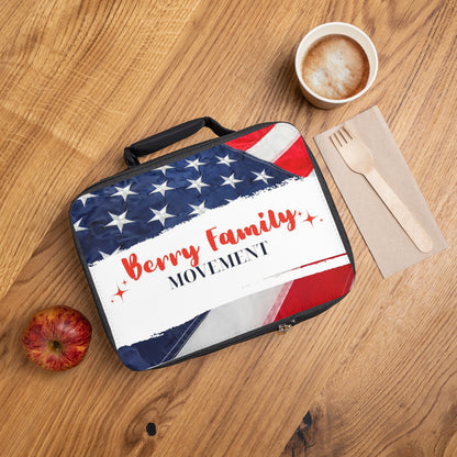 Berry Family Movement American Flag Lunch Bag — Patriotic Insulated Lunchbox