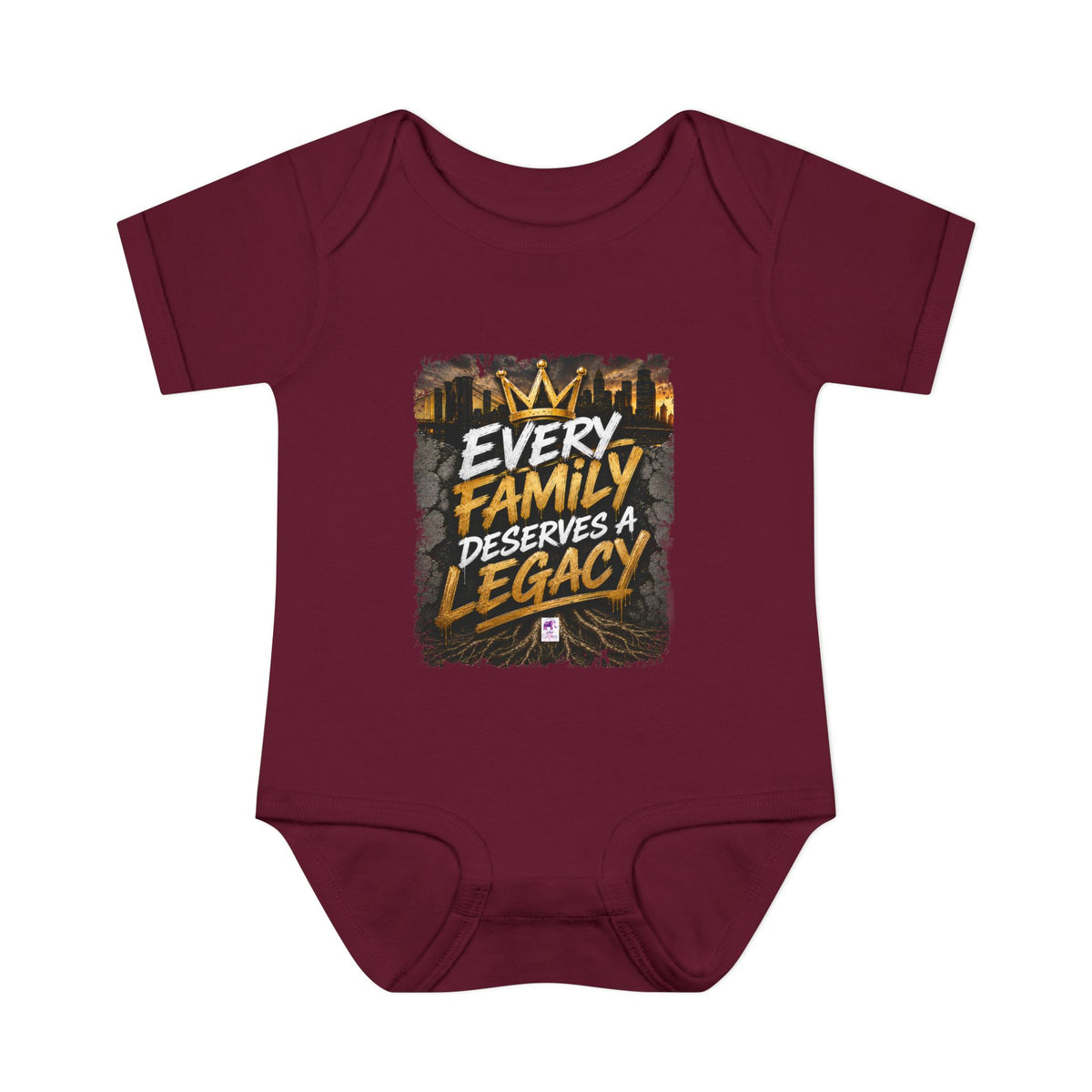 Baby Bodysuit — “Every Family Deserves a Legacy” Graphic Infant Onesie