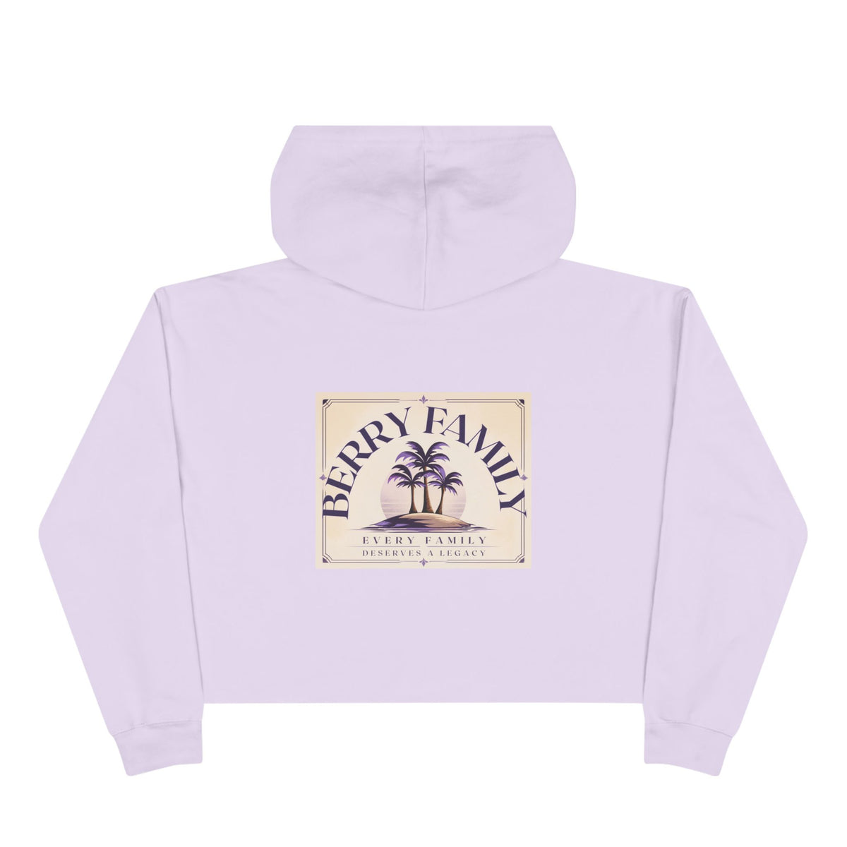 Berry Family Crop Hoodie — Vintage Palm Beach Logo Cropped Hoodie