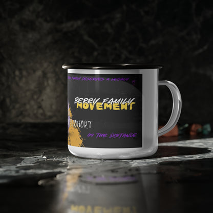 Enamel Camp Cup — 'MBA Gives' Empowerment Graphic Camper Mug