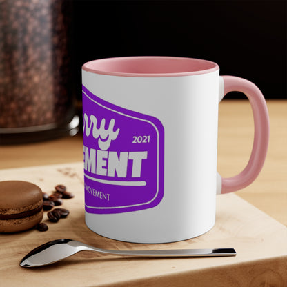 Berry Movement Accent Mug — Pink Interior Coffee Cup, Berry Family Movement Design