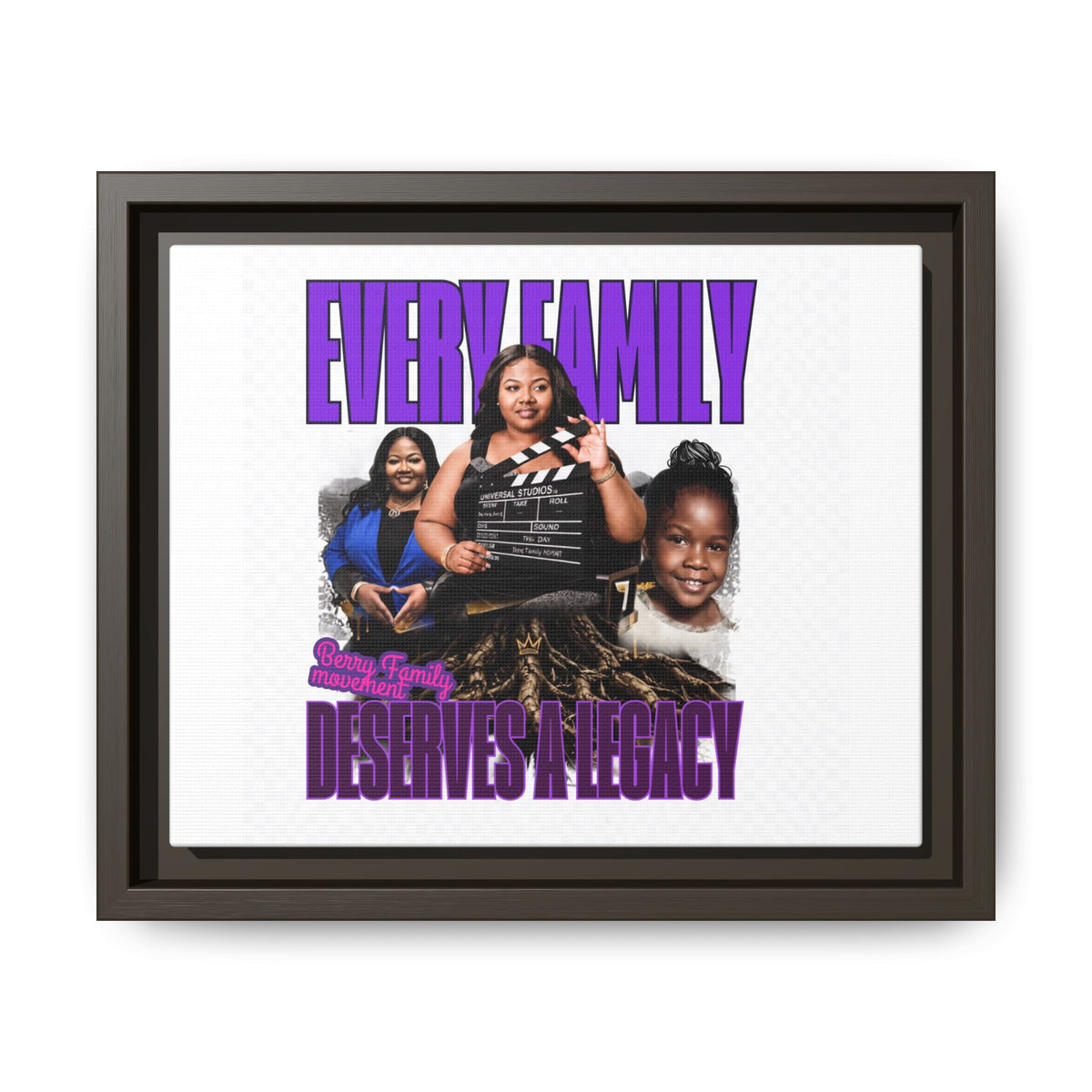 Framed Canvas Wall Art — "Every Family Deserves a Legacy" Inspirational Multi-Photo Print