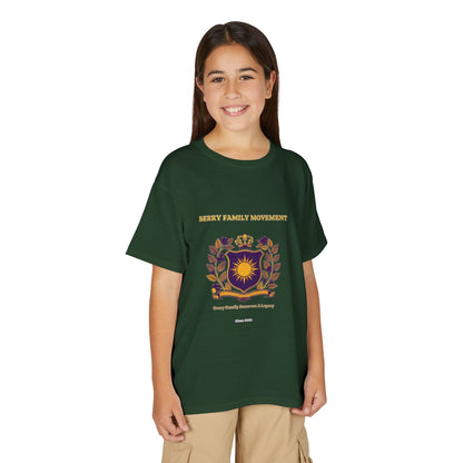 Youth Crest T‑Shirt — "Every Family Membership" Gold & Purple Emblem