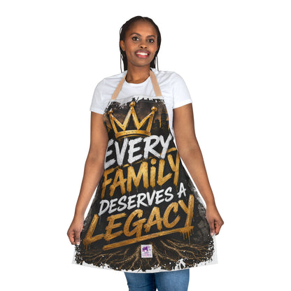 Apron - 'Every Family Deserves a Legacy' Chef Apron, Bold Crown Design