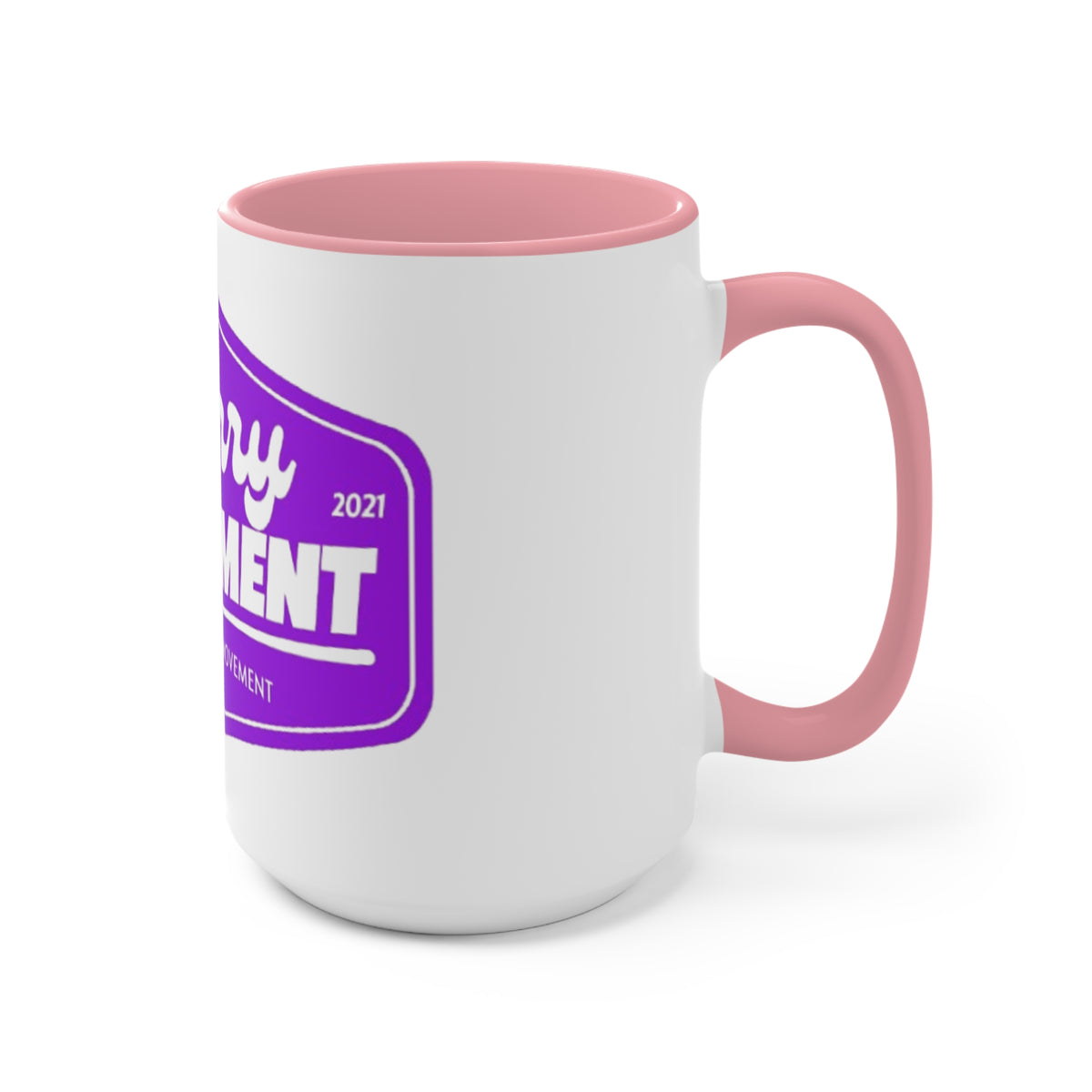 Berry Movement Accent Mug — Pink Interior Coffee Cup, Berry Family Movement Design