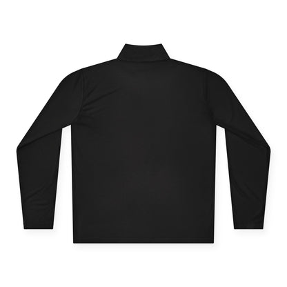 Quarter-Zip Pullover — Lavender Cat "Gives" Graphic
