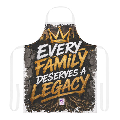 Apron - 'Every Family Deserves a Legacy' Chef Apron, Bold Crown Design