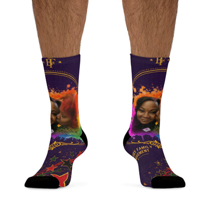 Personalized Photo Crew Socks — Custom Family Memory Recycled Poly Socks