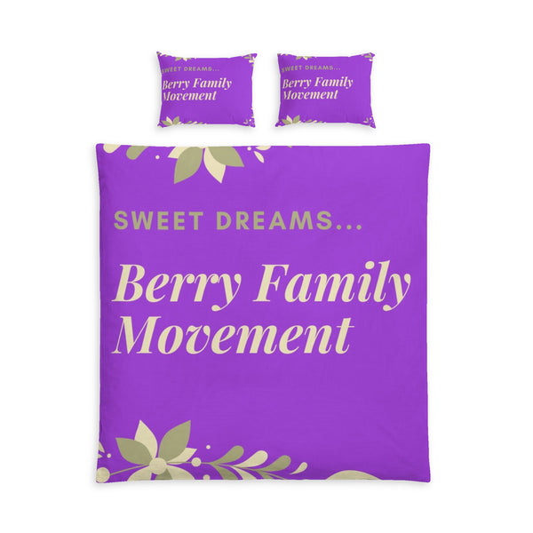 Berry Family Movement Cotton Bed Set — Sweet Dreams Floral Duvet Cover
