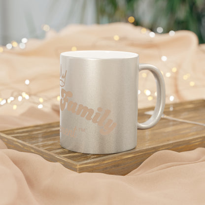 Metallic Coffee Mug — "Berry Family Movement" Gold Script Design