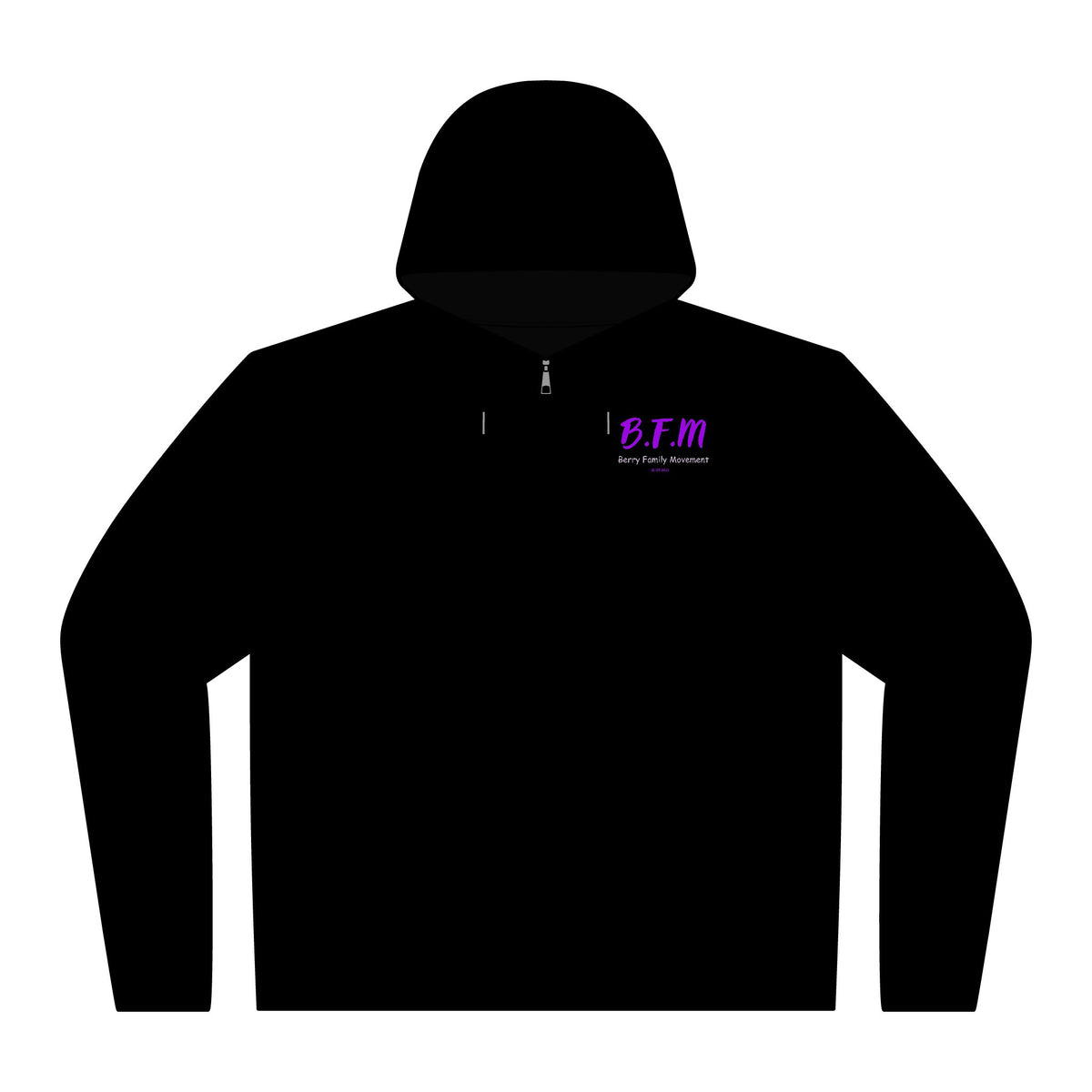 Canvas Hooded Jacket — Brown Zip Hoodie with Subtle 'B.F.M' Chest Graphic